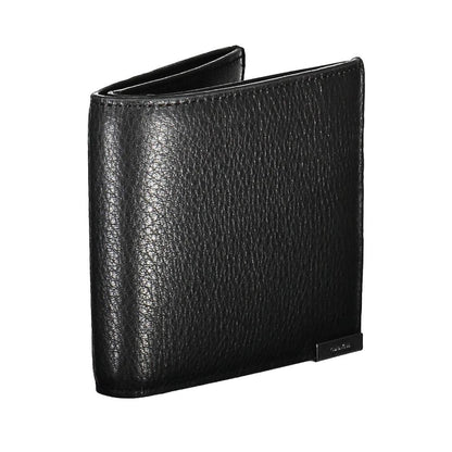 Cardholder Wallet by Calvin Klein for men in leather black showcases a discerning silhouette, artfully capturing the essence of Leather Cardholder Wallet with its functional card-organization rfid-protection coin-purse.