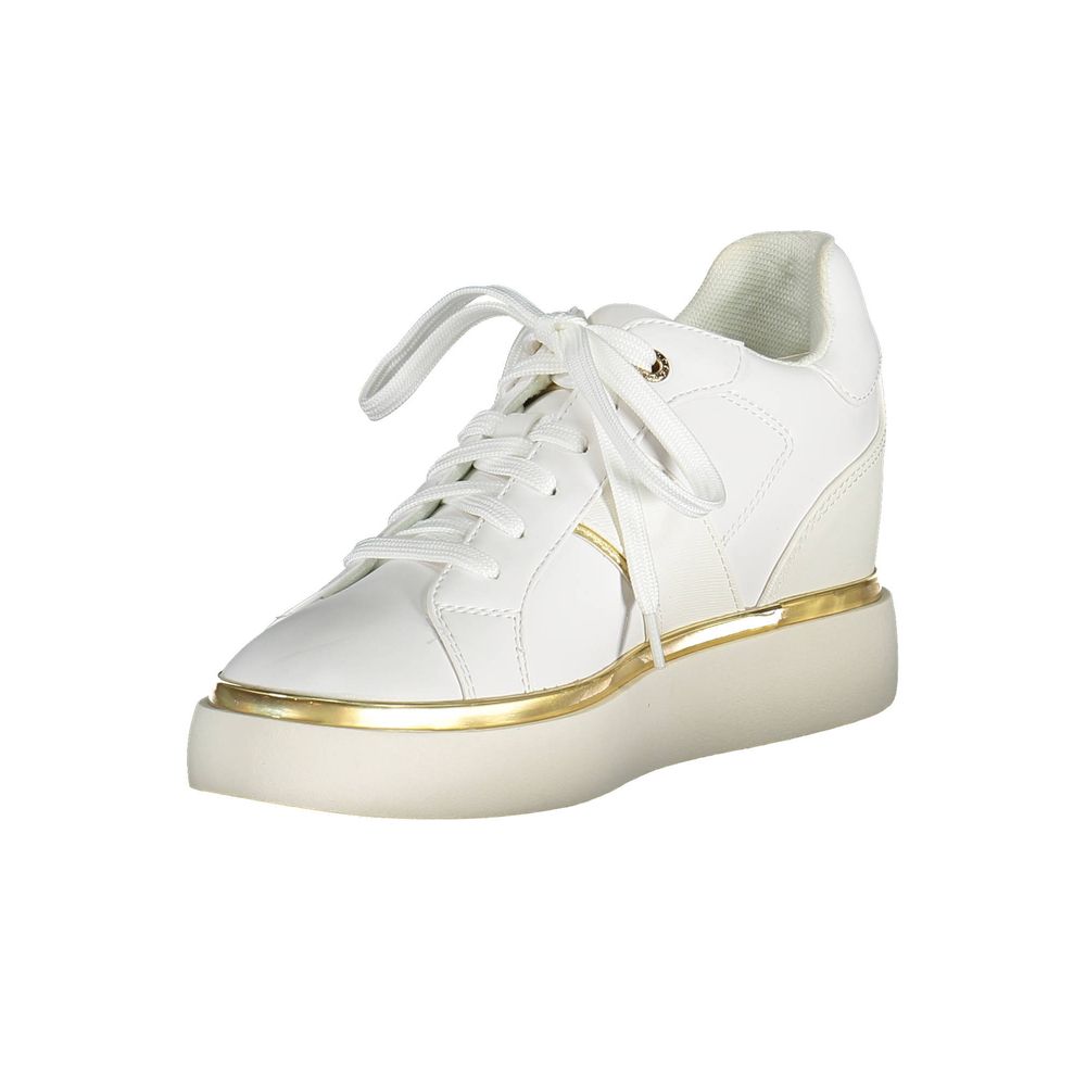 Sneakers by U.S. POLO ASSN. for women in polyester & polyethylene white presents a sumptuous silhouette from the Women's Fashion Polyester & Polyethylene Sneakers collection, showcasing a sumptuous fashion style for an elevated aesthetic.