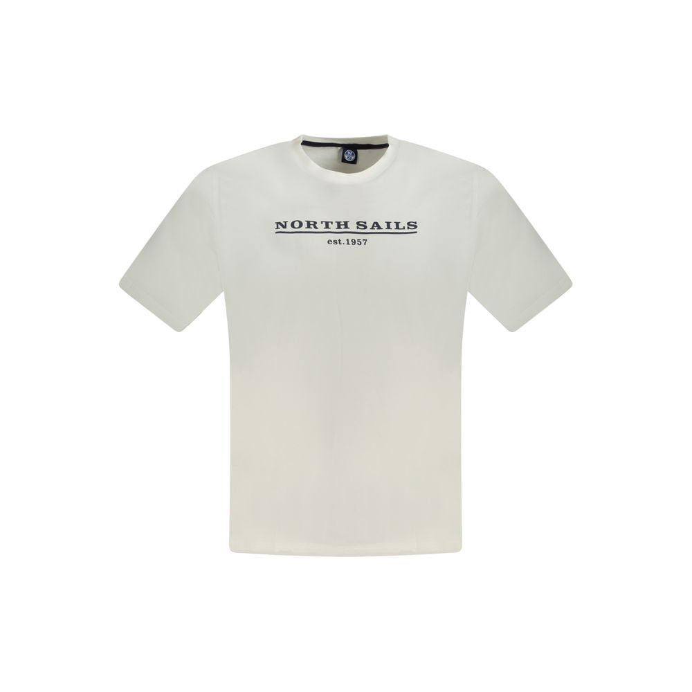 T-Shirt by North Sails for men in cotton white & print features an on trend silhouette, perfectly showcasing a on trend short-sleeve and for an elevated aesthetic.