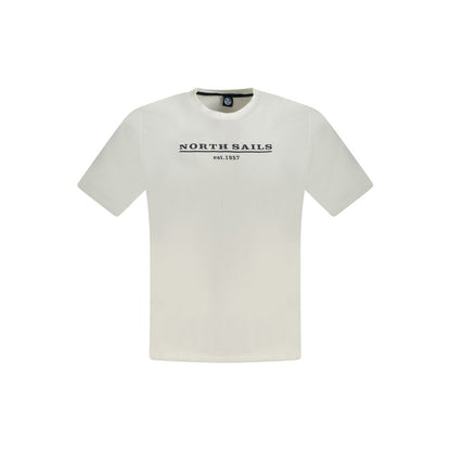 T-Shirt by North Sails for men in cotton white & print features an on trend silhouette, perfectly showcasing a on trend short-sleeve and for an elevated aesthetic.