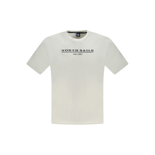 T-Shirt by North Sails for men in cotton white & print features an on trend silhouette, perfectly showcasing a on trend short-sleeve and for an elevated aesthetic.