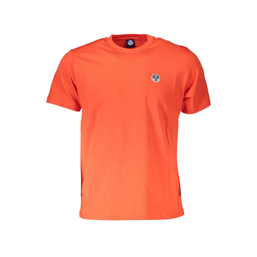 T-Shirt by North Sails for men in cotton polyester red showcases a chic silhouette, artfully detailed with a chic crew neckline and short-sleeve for a chic finish.