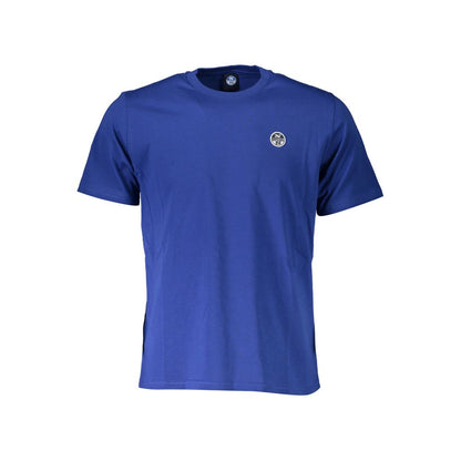 T-Shirt by North Sails for men in cotton polyester blue showcases a chic silhouette, artfully detailed with a chic crew neckline and short-sleeve for a chic finish.
