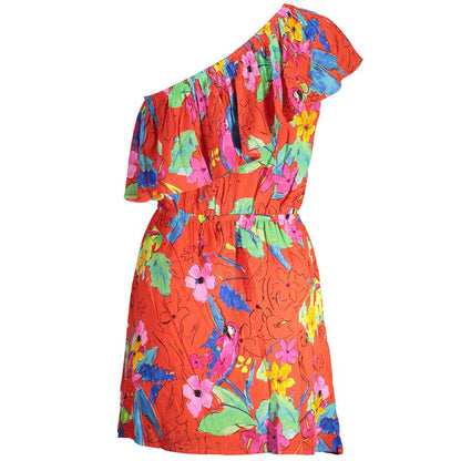 Dress by Desigual for women in viscose modacrylic red & patterned presents a sinuous silhouette, showcasing a sophisticated and detailed with a sinuous short for a refined finish.