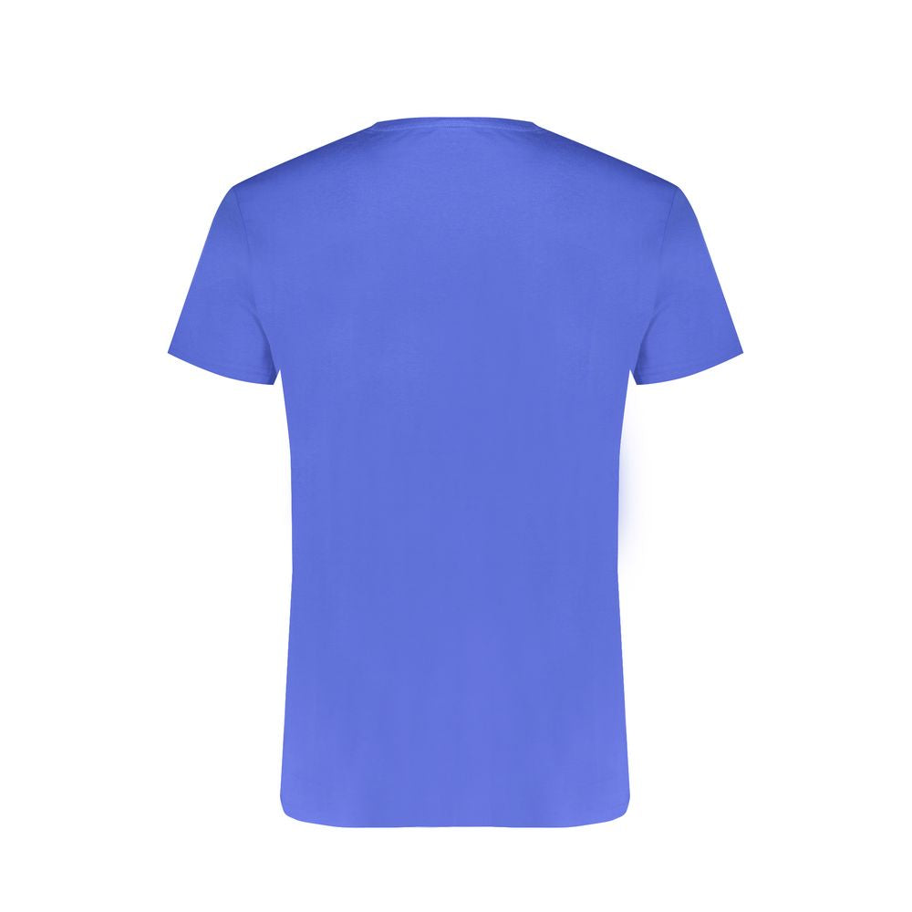 T-Shirt by Trussardi for men in cotton blue & print showcases a unassuming silhouette, artfully detailed with a refined and unassuming for a sophisticated, contemporary look.