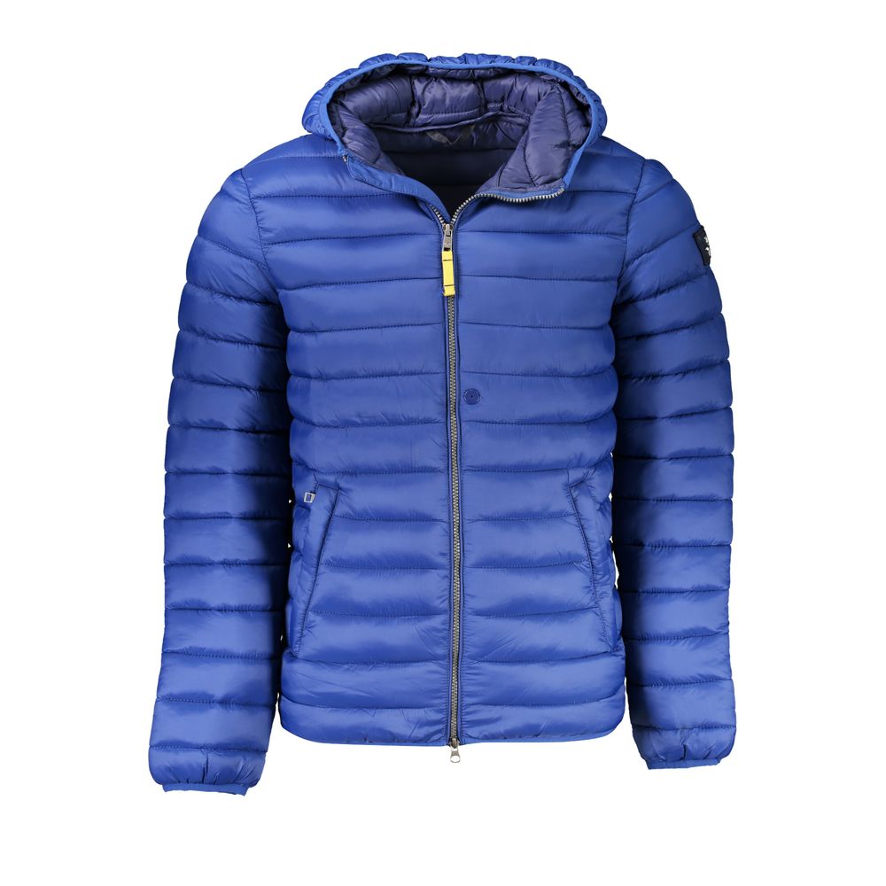 This Hooded Jacket by Armata Di Mare for men in polyamide blue showcases a magnificent silhouette, meticulously crafted with a distinctive hooded neckline and functional pockets & hooded for a magnificent finish.