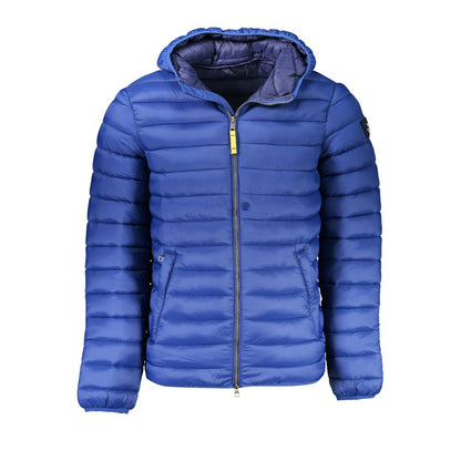This Hooded Jacket by Armata Di Mare for men in polyamide blue showcases a magnificent silhouette, meticulously crafted with a distinctive hooded neckline and functional pockets & hooded for a magnificent finish.