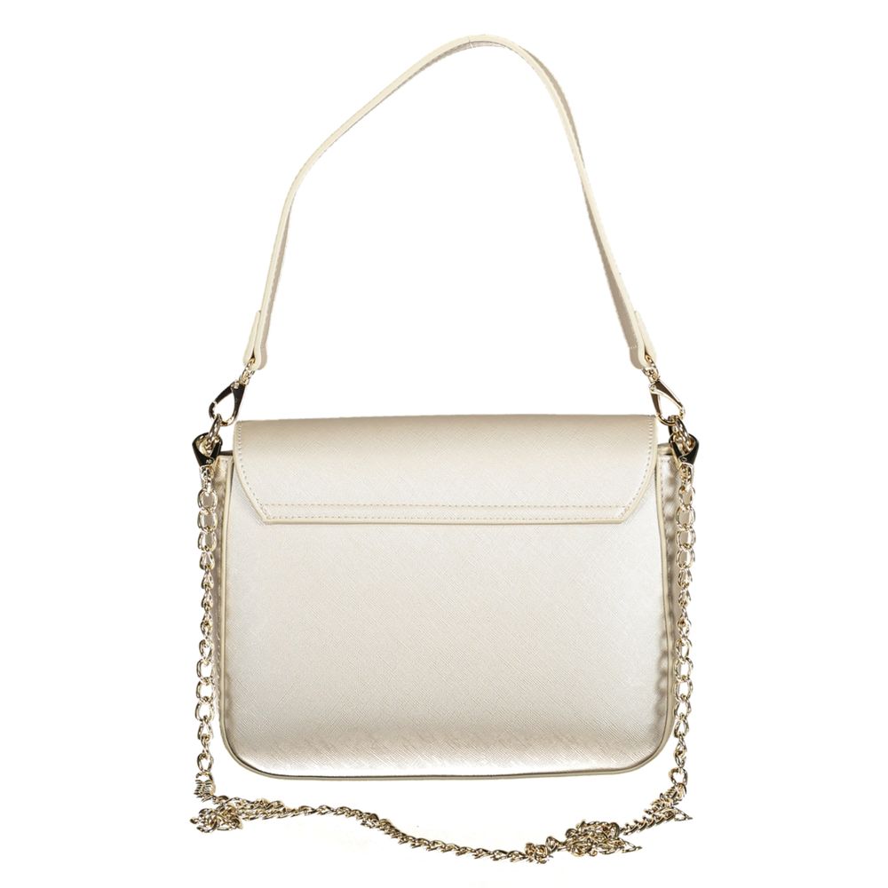 Crossbody Handbag by Mario Valentino for women in polyethylene gray features a refined silhouette, showcasing a secure zipper & magnetic, organized external-pockets, internal-pockets & cardholder, and versatile crossbody-strap, shoulder-strap & handle for a refined finish.