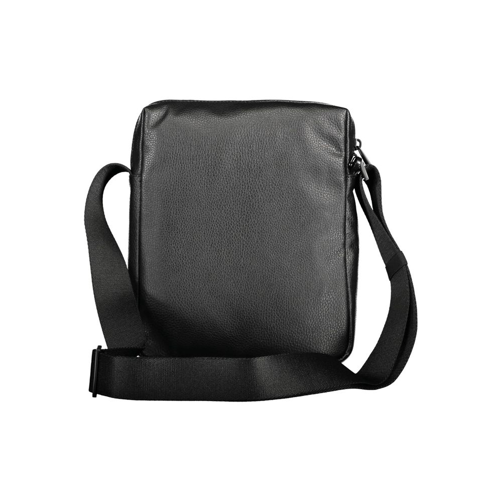 Shoulder Bag by Calvin Klein for men in polyester & polyethylene black features a stately silhouette, showcasing a secure , ample , and stately shoulder-strap & adjustable-strap for a stately finish.