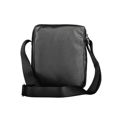 Shoulder Bag by Calvin Klein for men in polyester & polyethylene black features a stately silhouette, showcasing a secure , ample , and stately shoulder-strap & adjustable-strap for a stately finish.