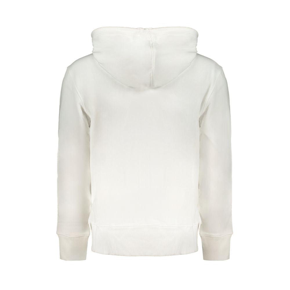 Hooded Sweatshirt Hoodie by Calvin Klein for men in cotton polyester red & white showcases a city-ready silhouette, artfully detailed with a signature and for a city-ready finish.