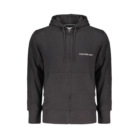Hooded Sweatshirt Hoodie by Calvin Klein for men in cotton black features a edgy silhouette, detailed with a edgy hooded neckline and for a refined finish.