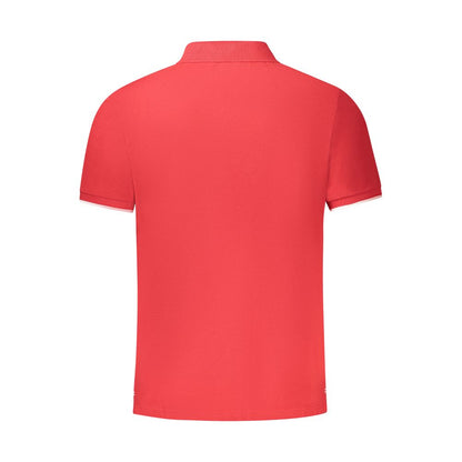 Polo Shirt by North Sails for men in cotton red presents a crisp silhouette, artfully detailed with a crisp and crisp .