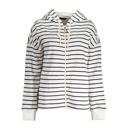 Hooded Sweatshirt Sweater by North Sails for women in organic cotton white showcases a discreet silhouette, finished with a discreet hooded neckline and long-sleeve for a discreet look.