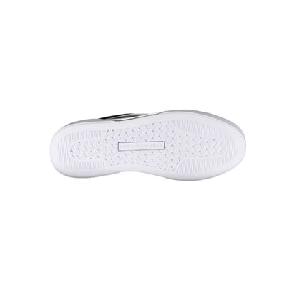 Sneakers by Tommy Hilfiger for women in polyester polyethylene leather black presents a sumptuous silhouette from the Women's Casual Polyester Polyethylene Leather Sneakers collection, showcasing a sumptuous casual style for an elevated aesthetic.
