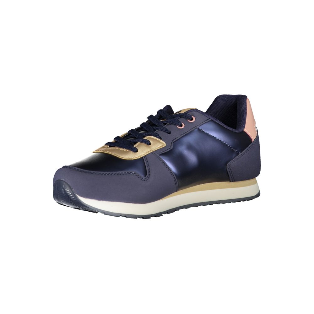 Sneakers by U.S. POLO ASSN. for women in polyester blue features an opulent silhouette from the Women's Athletic Casual Polyester Sneakers collection, showcasing a signature athletic casual style with an opulent finish.