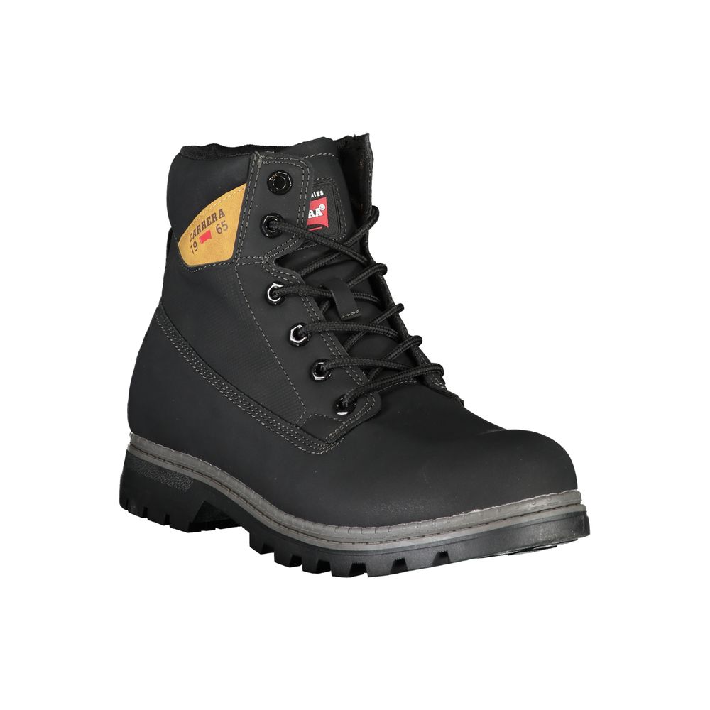 Lace-Up Ankle Boots by Carrera for men in polyester polyethylene felt black showcases a aeronautic silhouette as Men's Polyester Polyethylene Felt Lace-Up Ankle Boots, artfully defined by a aeronautic and a aeronautic .