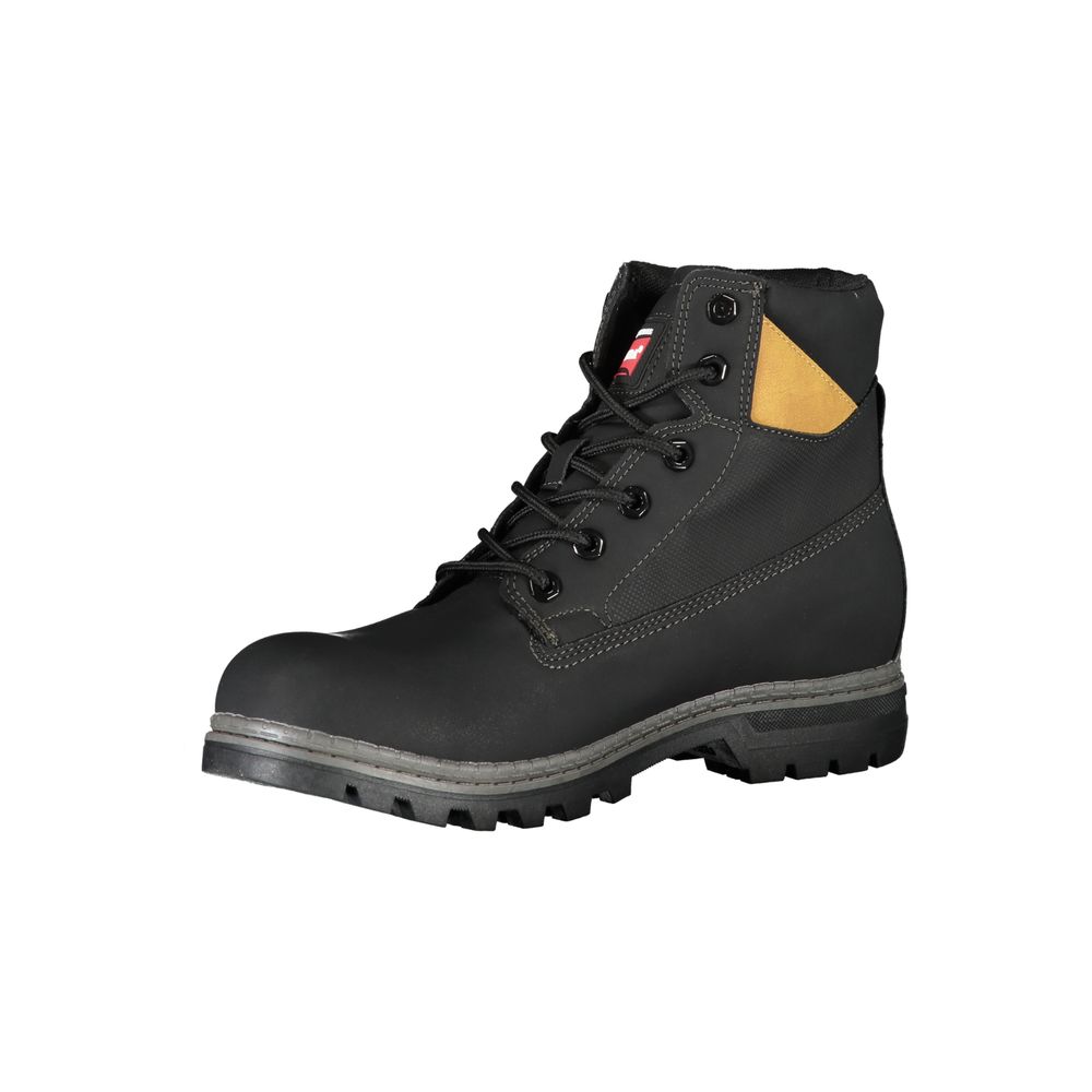 Lace-Up Ankle Boots by Carrera for men in polyester polyethylene felt black showcases a ergonomic silhouette from the Men's Polyester Polyethylene Felt Lace-Up Ankle Boots collection, featuring a ergonomic and a ergonomic .