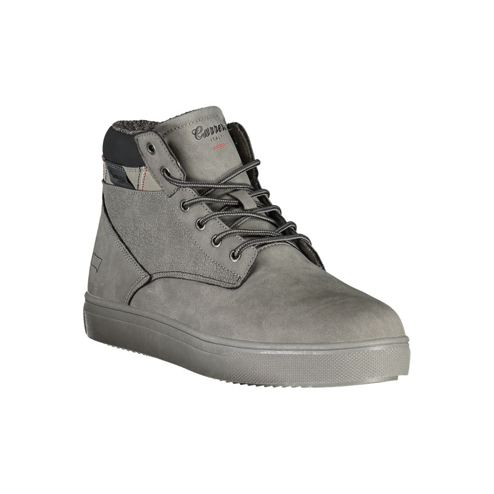 Lace-Up Ankle Boots by Carrera for men in polyester & polyurethane gray features an aerodynamic silhouette from the Men's Polyester & Polyurethane Lace-Up Ankle Boots collection, showcasing a aerodynamic and refined for an aerodynamic look.