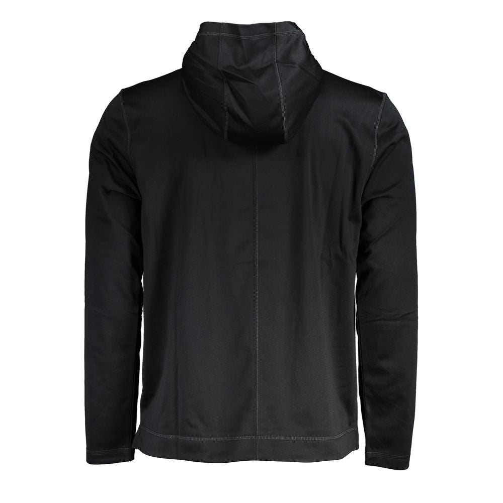 Hooded Sweatshirt Hoodie by Calvin Klein for men in polyester black showcases a city-ready silhouette, artfully detailed with a signature and for a city-ready finish.