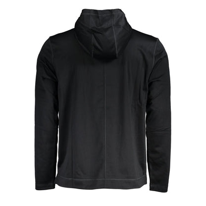 Hooded Sweatshirt Hoodie by Calvin Klein for men in polyester black showcases a city-ready silhouette, artfully detailed with a signature and for a city-ready finish.