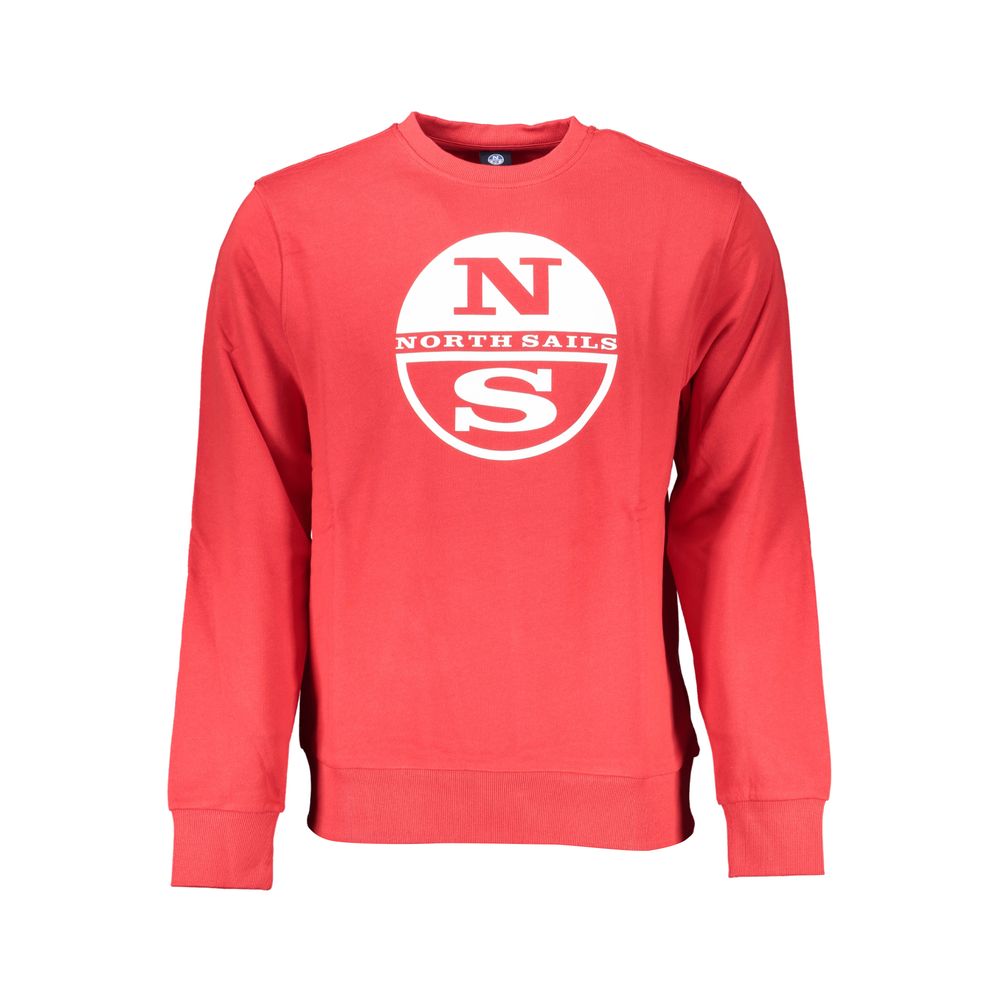 Sweatshirt by North Sails for men in cotton red & print presents a smart casual silhouette, featuring a smart casual crew neckline and for a sophisticated look.