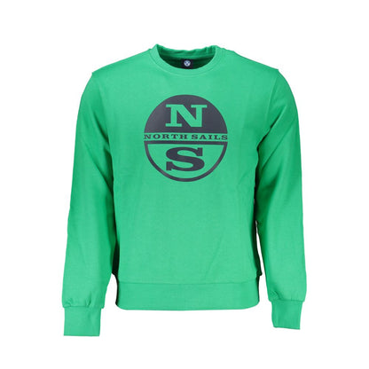Sweatshirt by North Sails for men in cotton green & print features an exquisite silhouette, showcasing and crew neckline details for a exquisite look.