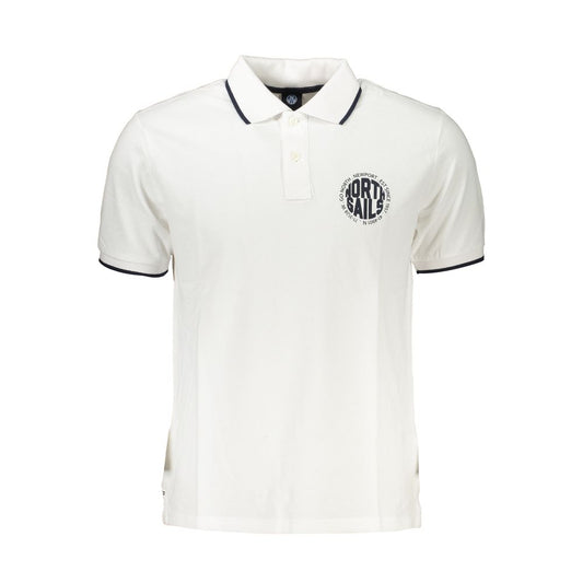Polo Shirt by North Sails for men in cotton white & print presents a sleek silhouette, featuring a refined and for a sleek finish.