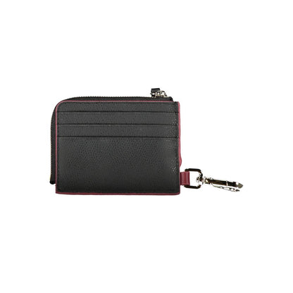 Cardholder Wallet by Tommy Hilfiger for men in leather black showcases a refined silhouette, artfully detailed with the signature style of the Leather Cardholder Wallet and functional card-organization.