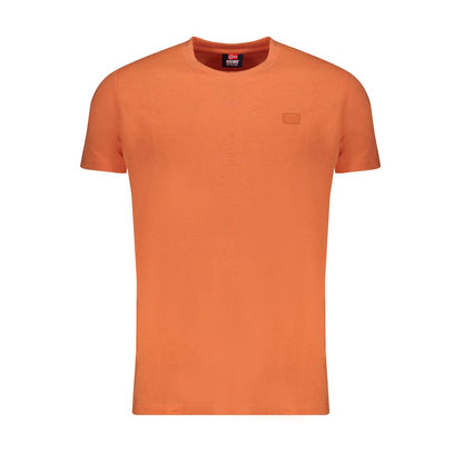 T-Shirt by Norway 1963 for men in cotton orange showcases a dramatic silhouette, elegantly detailed with a dramatic crew neckline and short-sleeve for a truly dramatic finish.