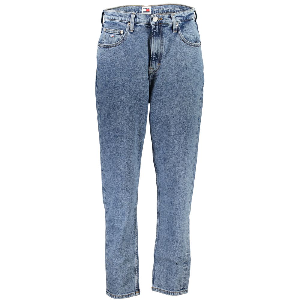 Jeans by Tommy Hilfiger for women in cotton blue presents a refined pantology silhouette, artfully defined by a refined pantology tapered-leg & mom, long, and a sophisticated .