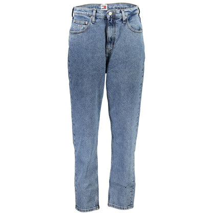 Jeans by Tommy Hilfiger for women in cotton blue presents a refined pantology silhouette, artfully defined by a refined pantology tapered-leg & mom, long, and a sophisticated .
