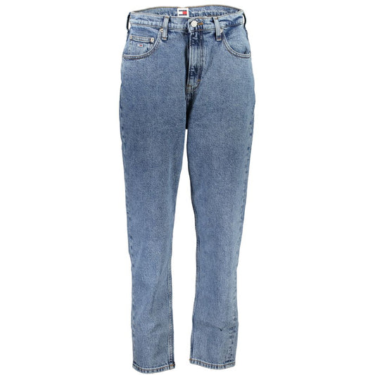 Jeans by Tommy Hilfiger for women in cotton blue presents a refined pantology silhouette, artfully defined by a refined pantology tapered-leg & mom, long, and a sophisticated .