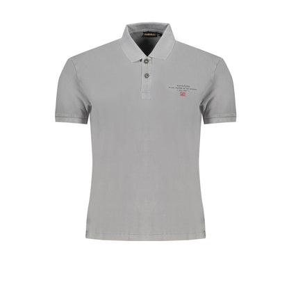 Polo Shirt by Napapijri for men in cotton brown, gray & print presents a sleek silhouette, featuring a refined and for a sleek finish.