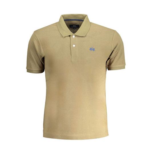 Polo Shirt by La Martina for men in cotton green presents a crisp silhouette, artfully detailed with a crisp and crisp .