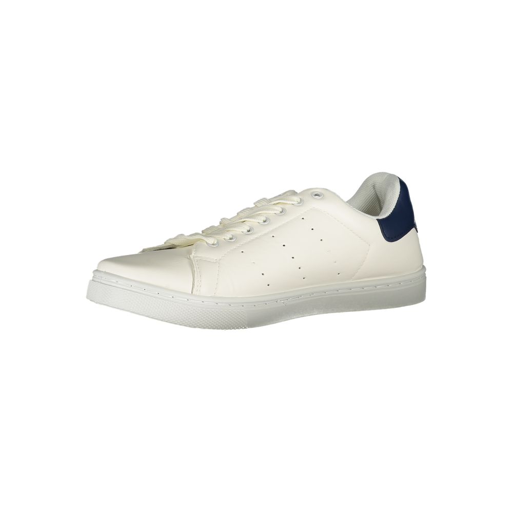 Athletic Sneakers by Norway 1963 for men in polyurethane white showcases a architectural silhouette, artfully capturing the essence of the Men's Athletic Polyurethane Sneakers with its signature architectural athletic style construction.