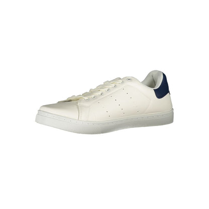 Athletic Sneakers by Norway 1963 for men in polyurethane white showcases a architectural silhouette, artfully capturing the essence of the Men's Athletic Polyurethane Sneakers with its signature architectural athletic style construction.