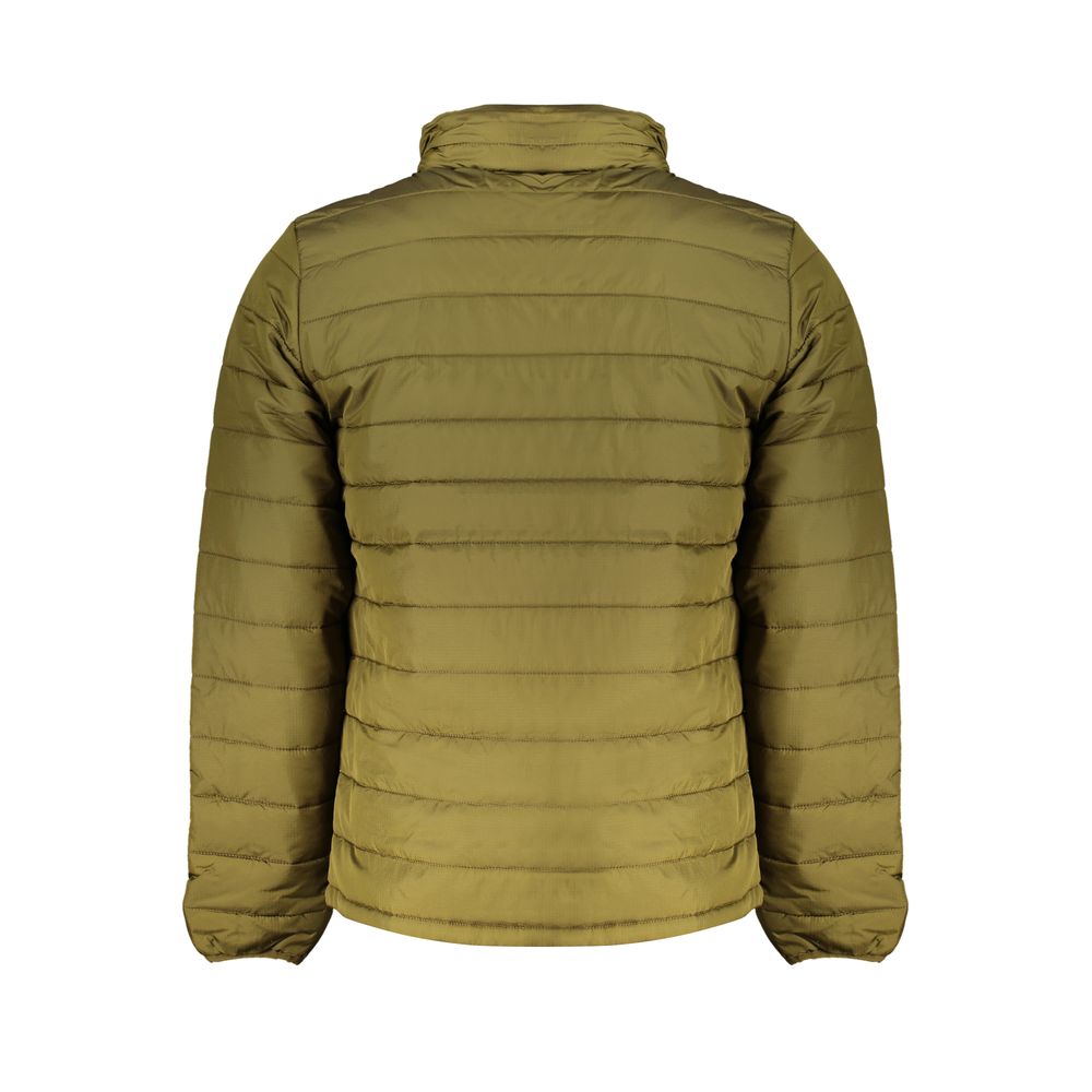 Jacket by Timberland for men in nylon & polyester green & print presents a impeccable silhouette, showcasing distinct pockets and a impeccable for a sophisticated finish.
