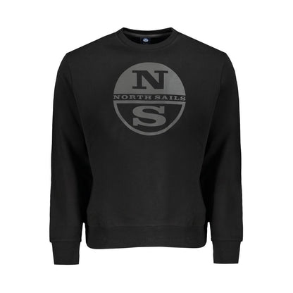 Sweatshirt by North Sails for men in cotton black & print features an exquisite silhouette, showcasing long-sleeve and details for a exquisite look.
