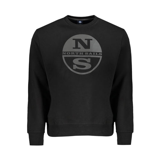 Sweatshirt by North Sails for men in cotton black & print features an exquisite silhouette, showcasing long-sleeve and details for a exquisite look.