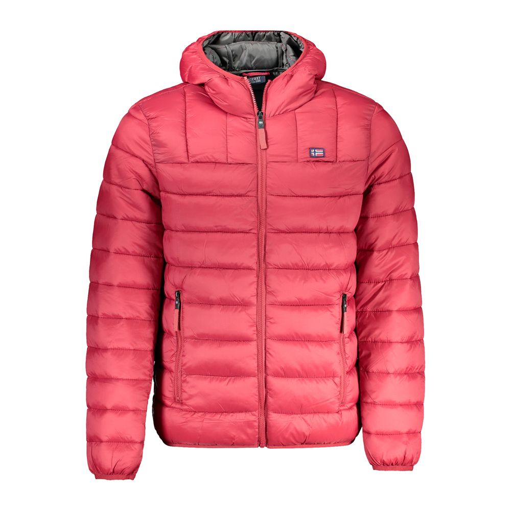 Hooded Jacket by Norway 1963 for men in polyamide red presents a authentic silhouette, artfully detailed with a authentic hooded neckline and functional pockets & hooded for a premium authentic finish.