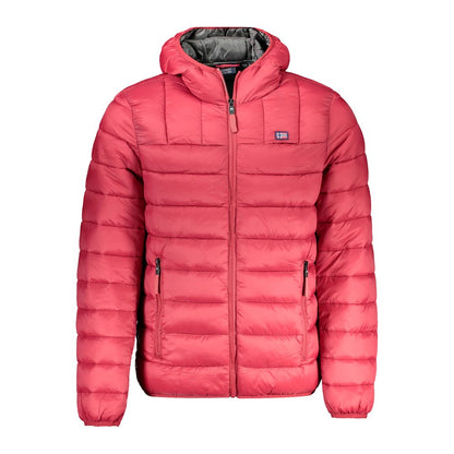 Hooded Jacket by Norway 1963 for men in polyamide red presents a authentic silhouette, artfully detailed with a authentic hooded neckline and functional pockets & hooded for a premium authentic finish.