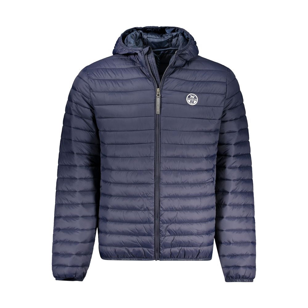 Hooded Overcoat by North Sails for men in polyamide blue features an voluminous silhouette, showcasing distinct lightweight, pockets & hooded and a voluminous hooded neckline for a truly voluminous aesthetic.
