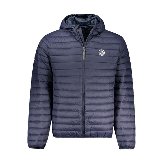 Hooded Overcoat by North Sails for men in polyamide blue features an voluminous silhouette, showcasing distinct lightweight, pockets & hooded and a voluminous hooded neckline for a truly voluminous aesthetic.