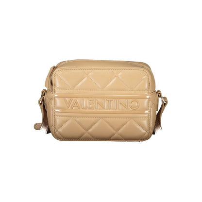 Shoulder Handbag by Mario Valentino for women in polyethylene beige presents a ornamental silhouette, showcasing a secure zipper, ample internal-pockets, and versatile shoulder-strap & adjustable-strap for a ornamental finish.