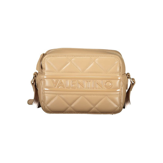 Shoulder Handbag by Mario Valentino for women in polyethylene beige presents a ornamental silhouette, showcasing a secure zipper, ample internal-pockets, and versatile shoulder-strap & adjustable-strap for a ornamental finish.