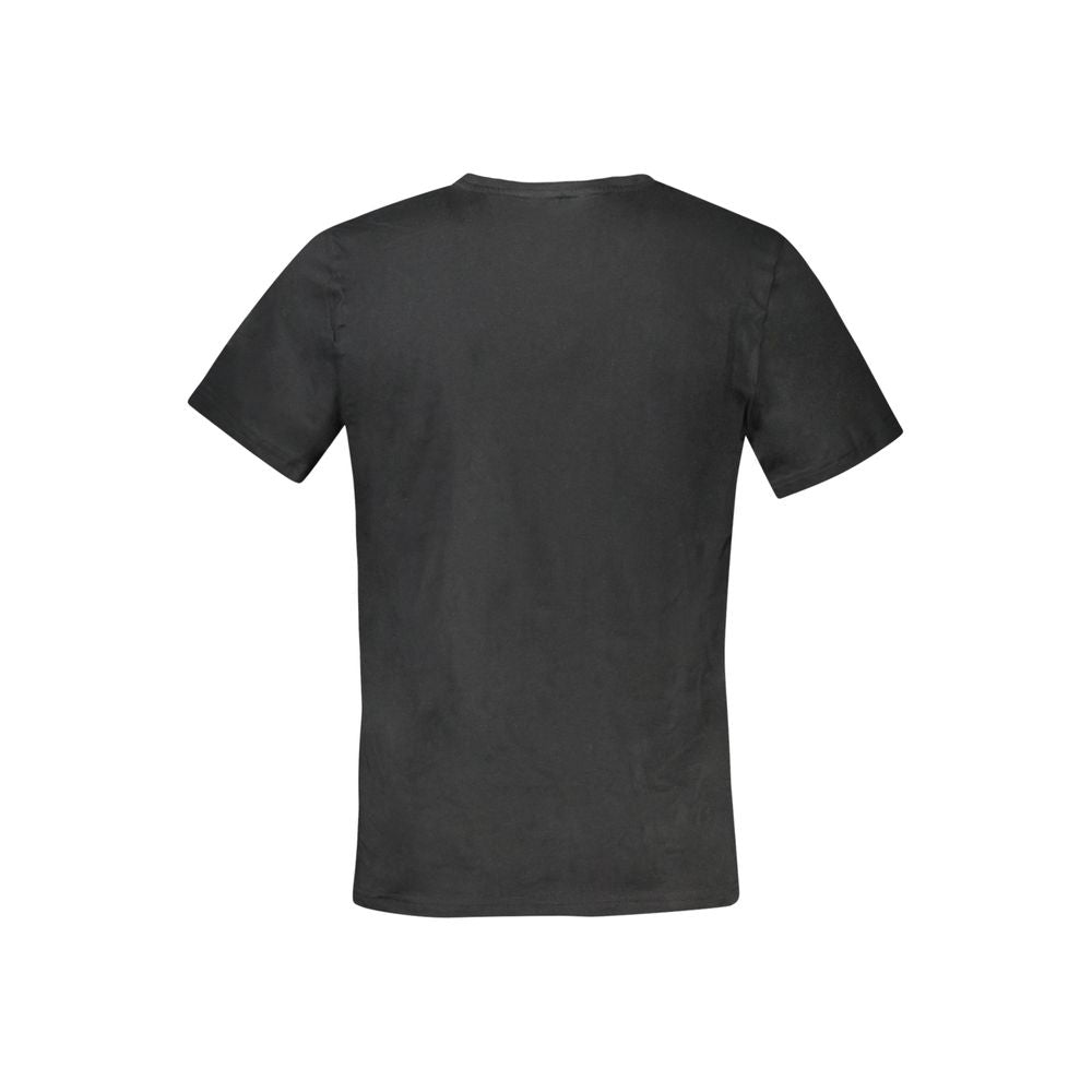T-Shirt by Tommy Hilfiger for men in stretch cotton black features a plush silhouette, showcasing a sophisticated and for a truly plush finish.