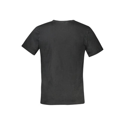 T-Shirt by Tommy Hilfiger for men in stretch cotton black features a plush silhouette, showcasing a sophisticated and for a truly plush finish.