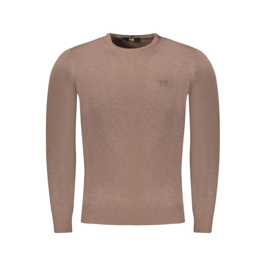 Sweater by Cavalli Class for men in polyamide polyester viscose brown features an polished silhouette, showcasing refined long-sleeve and a sophisticated crew neckline for a truly polished finish.