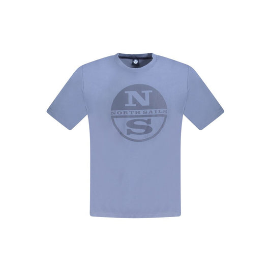 T-Shirt by North Sails for men in cotton blue & print showcases a chic silhouette, artfully detailed with a chic crew neckline and short-sleeve for a chic finish.